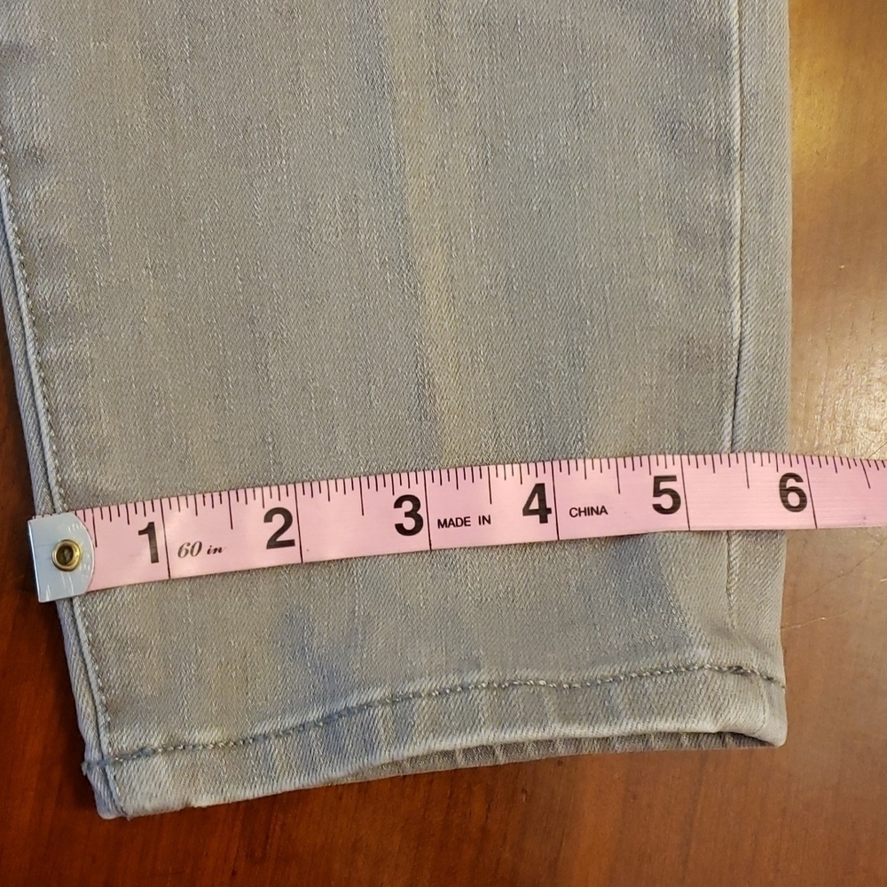 Banana Republic Premium Denim Mid Rise Skinny Stretch 31 Lt Grey EUC - Picture 10 of 11